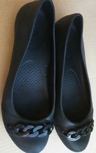 Women's black slip on croce size 7
